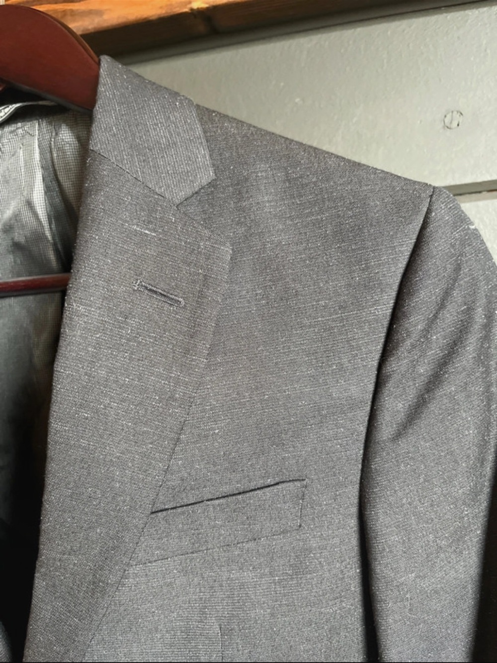 Saks Fifth Avenue Gray Two-Button Sport Coat - Picture 2 of 5